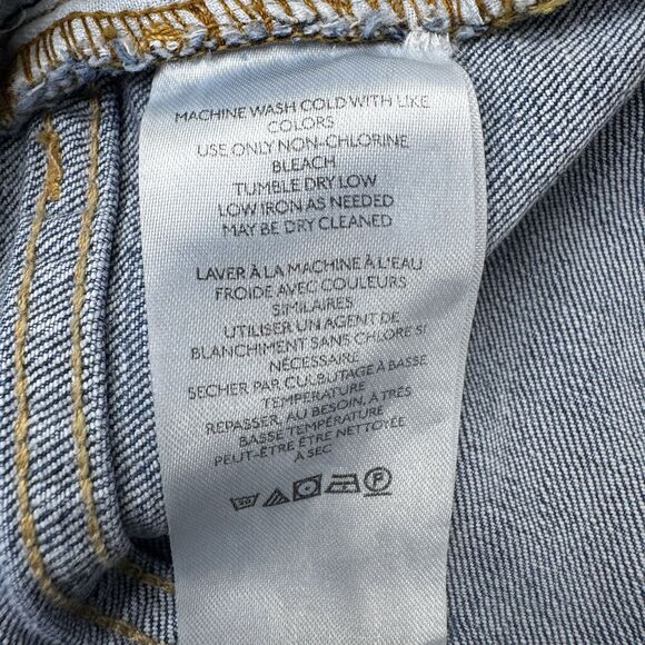 We the Free by Free People Womens Jeans 32 Blue Mid Rise Straight Leg Crop Denim - Picture 12 of 14